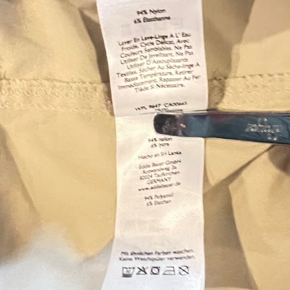 Eddie Bauer Travex Mens 38x34 Khaki Outdoor Travel Pants Zip Pocket - Picture 12 of 13